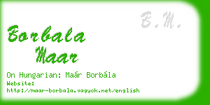 borbala maar business card