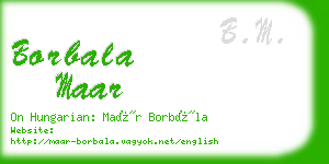 borbala maar business card